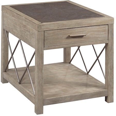 Rectangular Drawer End Table